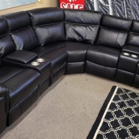 Leather Gel Power Reclining Sectional