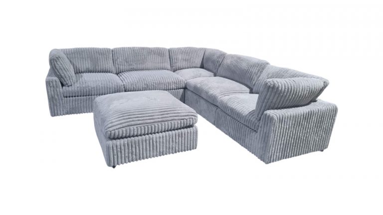 Grey Sectional Sectional + Ottoman