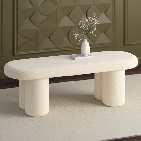 Cream Accent Bench