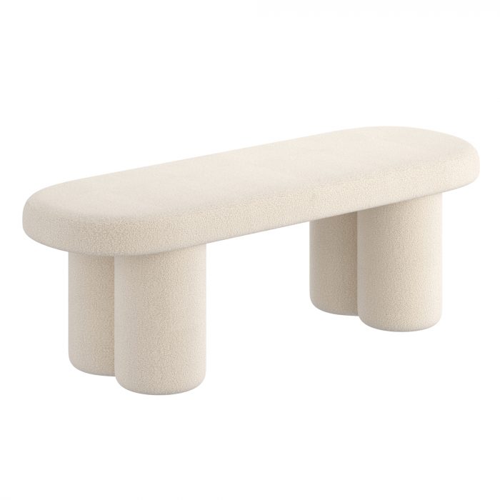 Azaro 2 Cream Accent Bench