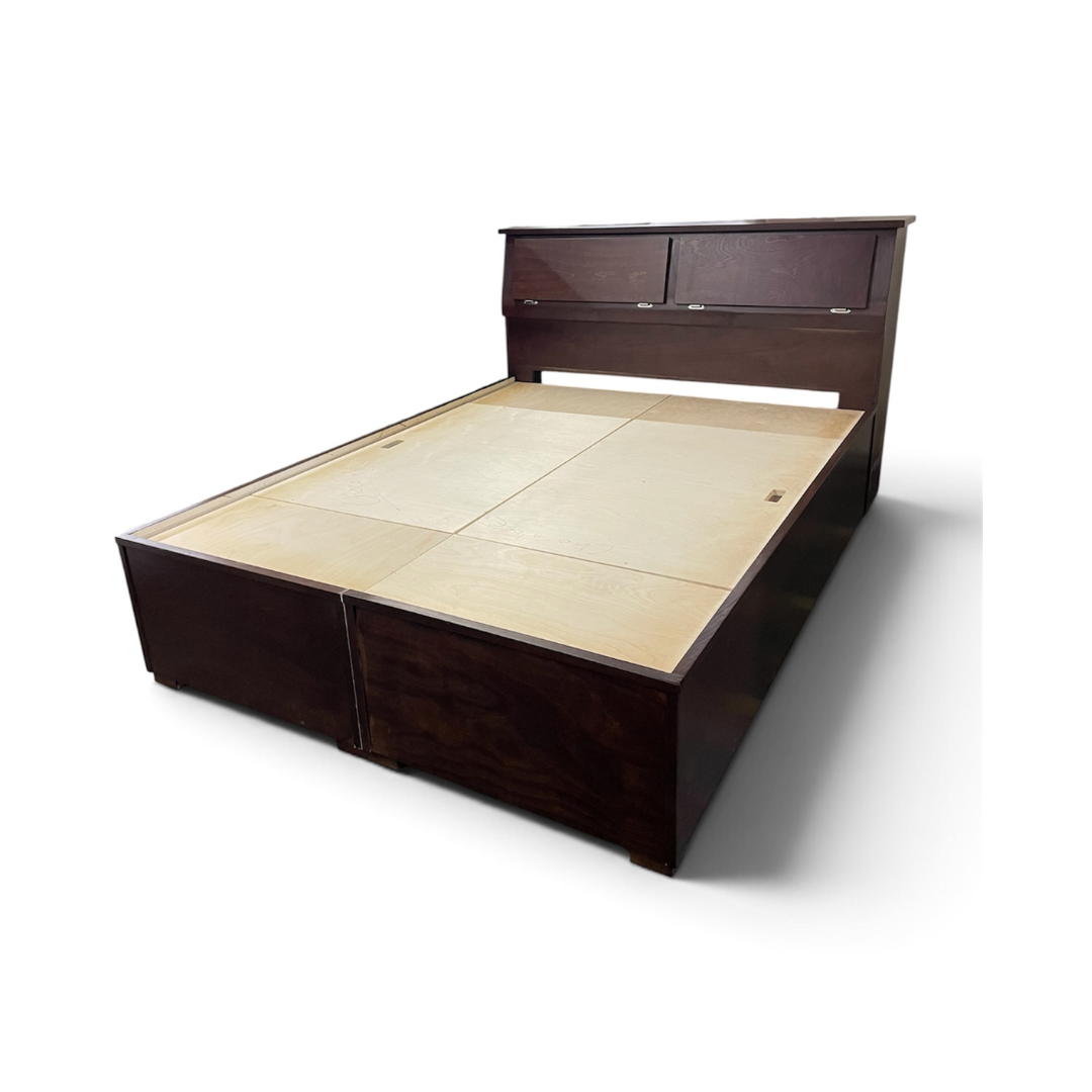 Solid Wood Storage Box Bed